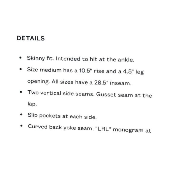 LAUREN RALPH LAUREN FLEECE LINED  LEGGING GREEN LODEN HEATHER - Picture 10 of 10